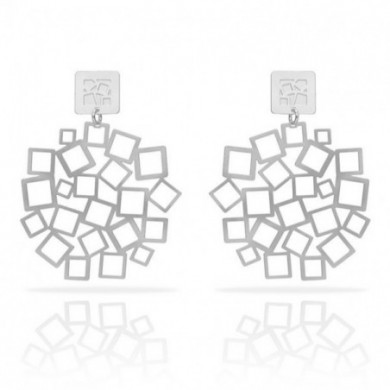 Boucles d’oreilles argent femme Carré à Carré RAS® Bijoux