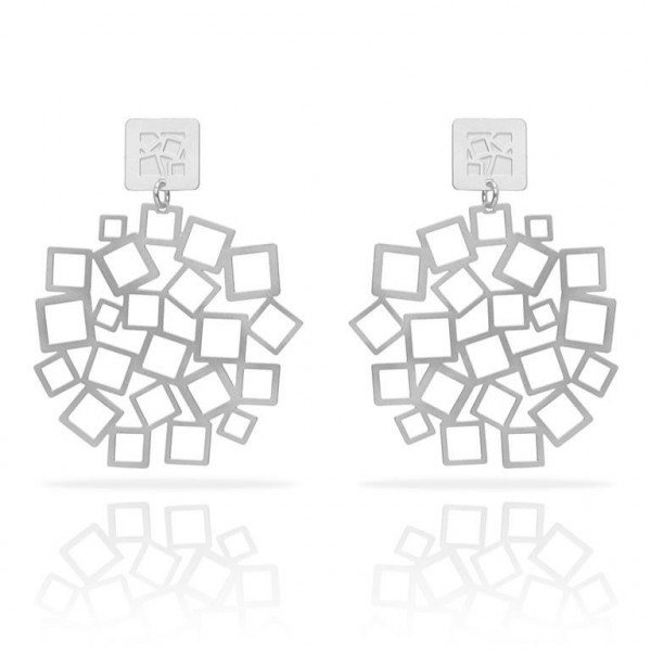 Boucles d’oreilles argent femme Carré à Carré RAS® Bijoux