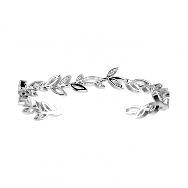 Bracelet Femme Argent GEORGETTES jonc Ligne Arbre de vie